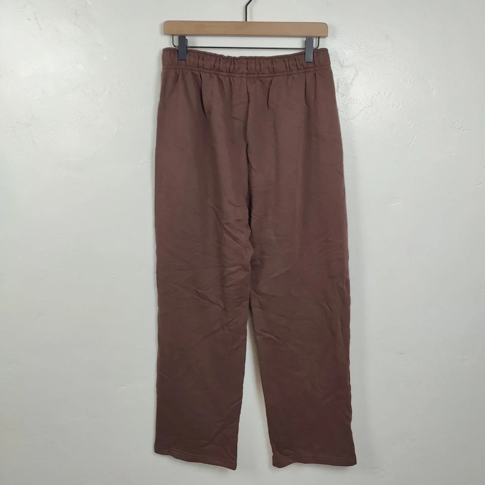 Alo Yoga Accolade Sweatpants Womens Medium‎ Brown Straight Leg Fleece Athleisure